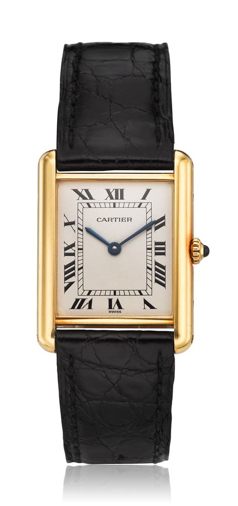 cartier square watch tank|cartier 18k gold tank watch.